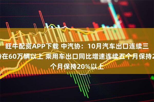 旺牛配资APP下载 中汽协：10月汽车出口连续三个月维持在60万辆以上 乘用车出口同比增速连续五个月保持20%以上